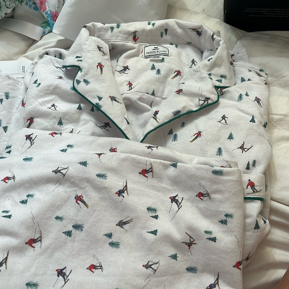 Petite Plume men’s xl flannel apres ski pajamas